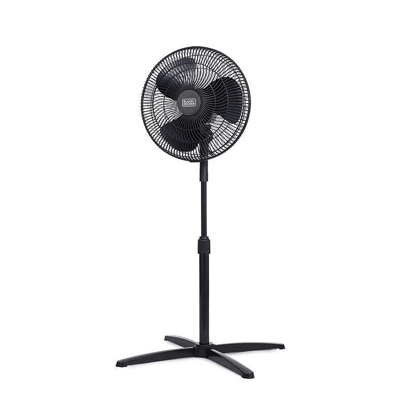 Black & Decker 16" Oscillating Pedestal Fan, 3-Speed, Black (BFP16MXB) image 1