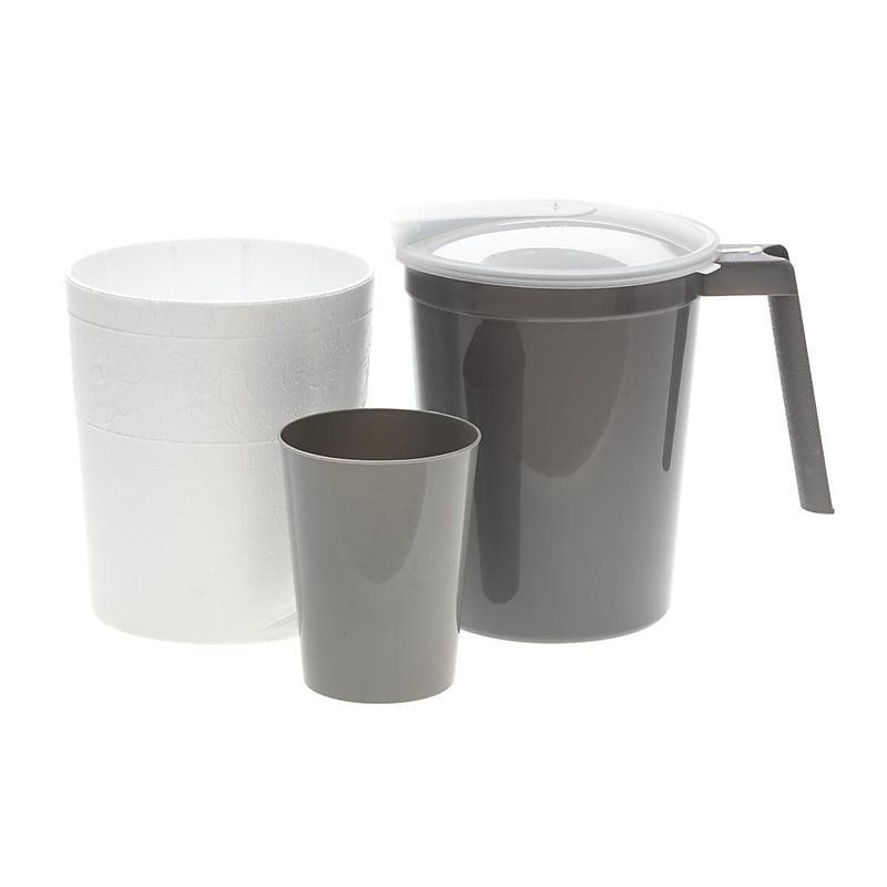 Medline Premium Water Pitcher Kit, Graphite, 40/Pack (DYK100CMT) image 1