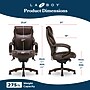 La-Z-Boy Hyland Ergonomic Bonded Leather Swivel Executive Chair, Brown/Mahogany Wood (45779)~#|#~BE1360C4-18BB-40B1-B2009C05A7EB9284_sc7