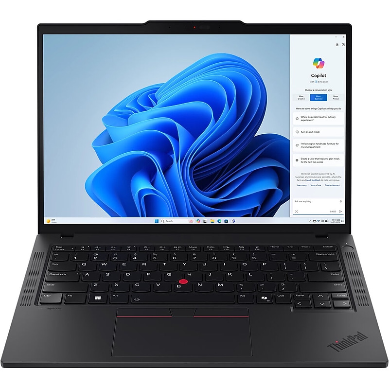 Lenovo ThinkPad T14 Gen 5 14" AI Laptop, AMD Ryzen 7 PRO 8840U, 3.3GHz, 16GB RAM, 512GB SSD, Backlit Keyboard, Windows 11 Pro image 1