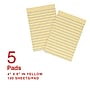 Staples Recycled Notes, 4" x 6", Sunshine Collection, Lined, 100 Sheet/Pad, 5 Pads/Pack (S46YR/552572)~#|#~BE1AEE30-638D-4D5A-9C10AF69662F44F9_sc7