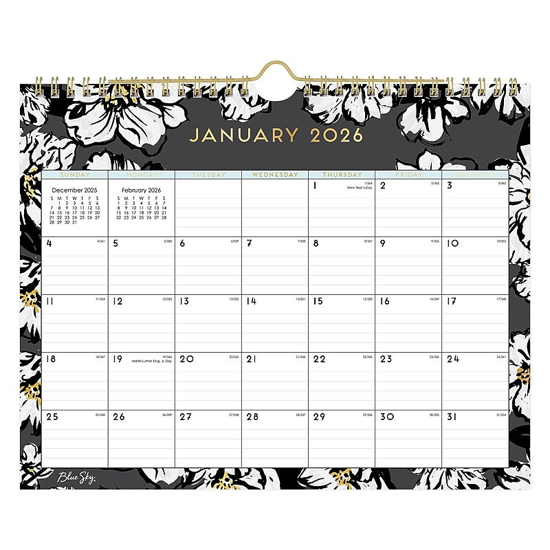 2026 Blue Sky Baccara 11" x 8.75" Monthly Desk Calendar (116052-26) image 1