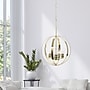 Lalia Home 3-Light 18" Adjustable Globe Hanging Metal and Clear Glass Ceiling LED Pendant, Gold (LHP-3010-GL)~#|#~BE1E45CF-8F78-4589-8DBC8FD44145DA9B_sc7