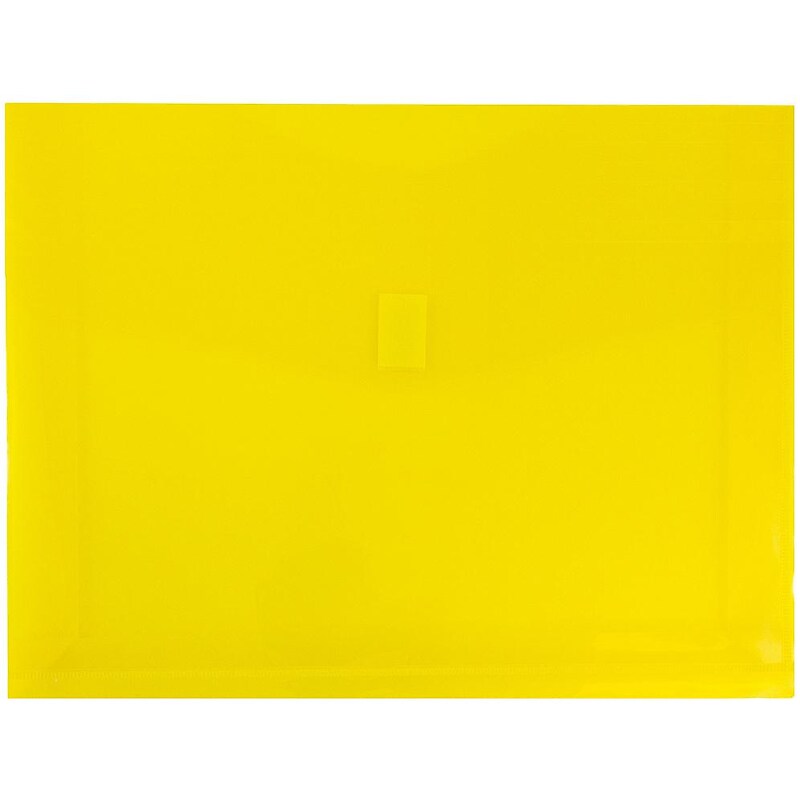 JAM Paper Premium Plastic Document File, 1 Pocket, Letter, Yellow, 3/Pack (218V2yex3) image 1