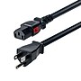 StarTech 3 ft. NEMA 5-15P to Locking C13 Power Cable, Male-to-Female, Black (3 ft.-LC15A-POWERCORD)~#|#~BE262F1A-CFC2-4D3C-8856B605BB2FAACC_sc7