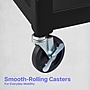 Luxor LEADER 3-Shelf Adjustable Media Utility Cart, Black (UCMT1)~#|#~BE28B701-C2A4-48B4-A2AB80949243AA50_sc7