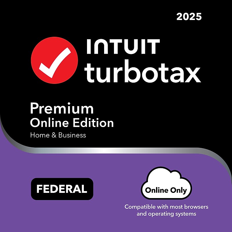 TurboTax Premium Online 2025 for 1 User, All Common Web Browsers & Operating Systems, Online Access image 1