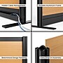 Luxor Beechwood 3-Panel Room Divider, 70"H x 70"W, Beech Grain (PPWL014)~#|#~BE3107DA-4D07-4E32-8AE22E030D5F05BE_sc7