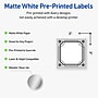 Avery Square Multipurpose Labels, 3" x 3", White, 60/Pack (19479370609)~#|#~BE32F9C1-BB4D-4206-8FC661C878CCD746_sc7