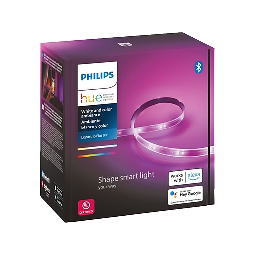 omringen oneerlijk Vergelijkbaar Philips Hue Lightstrip Plus Base Kit V4, Multicolor (555334) | Staples