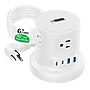 Uncaged Ergonomics Retractable Cube 6' Extension Cord, 4-Outlet, 18 AWG, White (RC-WHITE)~#|#~BE4120DF-D04B-4828-B5EB2D9A545726D9_sc7