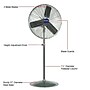 Global Industrial 30" Oscillating Pedestal Fan, 3-Speed, Gray (585280)~#|#~BE4529FE-9DB8-4836-9139A4A963FC2DC5_sc7
