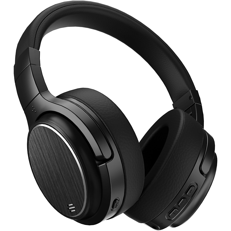 Delton M101 Wireless Bluetooth Over-the-Ear Headphones, Active Noise Canceling Stereo Business/Gaming Headset, Black (DHBM101) image 1