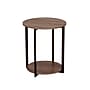 Household Essentials Jamestown Round Side End Table with Storage Shelf, Ashwood/Black (HH8080-1)~#|#~BE4A5D09-D157-4FA7-A5E7F940A6BA9BBE_sc7