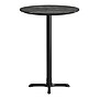 Flash Furniture TopGuard 31.25" Round Wood Dining Table with X-Base, Black Faux Marble/Black Base (STRD31BMAT2222B)~#|#~BE541CD3-ECF5-4CB0-9697EE11B477C870_sc7