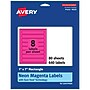 Avery Laser/Inkjet Rectangle Multipurpose Labels, 1" x 7", Neon Magenta, 640/Box (94225)~#|#~BE54361E-3FB0-43FC-A5C7F259E4A3642C_sc7