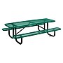 Global Industrial 8' ADA Outdoor Steel Picnic Table, Expanded Metal, Green (695289GN)~#|#~BE59E28B-B86A-4994-9633D281D3F7BA66_sc7