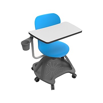 Luxor 24"W All-in-One Student Desk and Chair, Blue/Gray (STUDENT-MTACHR)