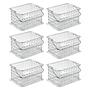iDESIGN Medium Stackable Plastic Storage Bin, Clear, 6/Pack (29410M6)~#|#~BE6486B3-AFFF-4547-A3CC5517121EDF6A_sc7