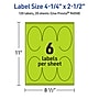 Avery Printable Oval Multipurpose Labels, 4.25" x 2.5", Bright Green, 120/Pack (94058)~#|#~BE663F76-B9B3-40ED-9D71AEA65710E302_sc7