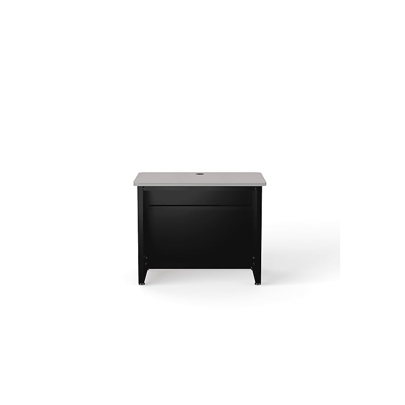 VersaDesk 36"W Enclosed Versa Classroom Desk, Grey/Black (CD3624-BG) image 1