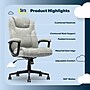 Serta Comfort Eco Ergonomic Velvet Fabric Swivel Executive Chair, Light Grey (CCHR10006A)~#|#~BE6C6AD6-A544-462F-8493E6244F6FE752_sc7