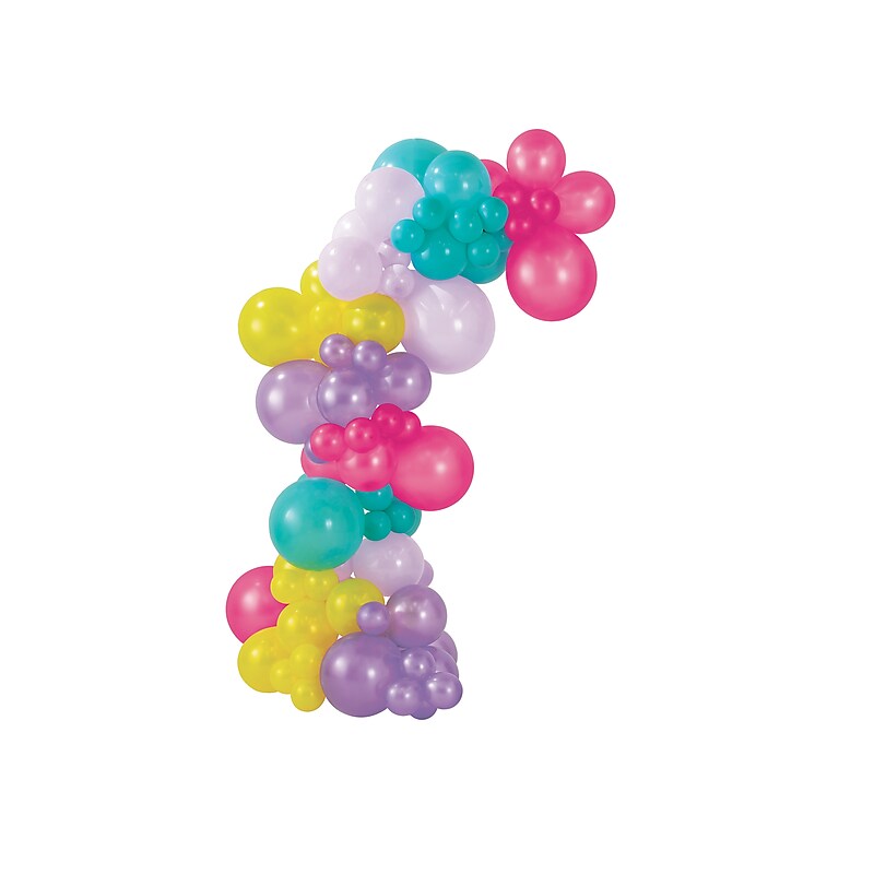 Party City Latex Balloon Garland Kit, Girly Brights, 90/Pack (AM111848) image 1