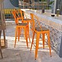 Flash Furniture Lily Contemporary Metal Vertical Back Barstool, Orange, 4-Pieces/Pack (4CH3132030GBORW)~#|#~BE747629-527D-4A24-A7C7E1F552317E37_sc7