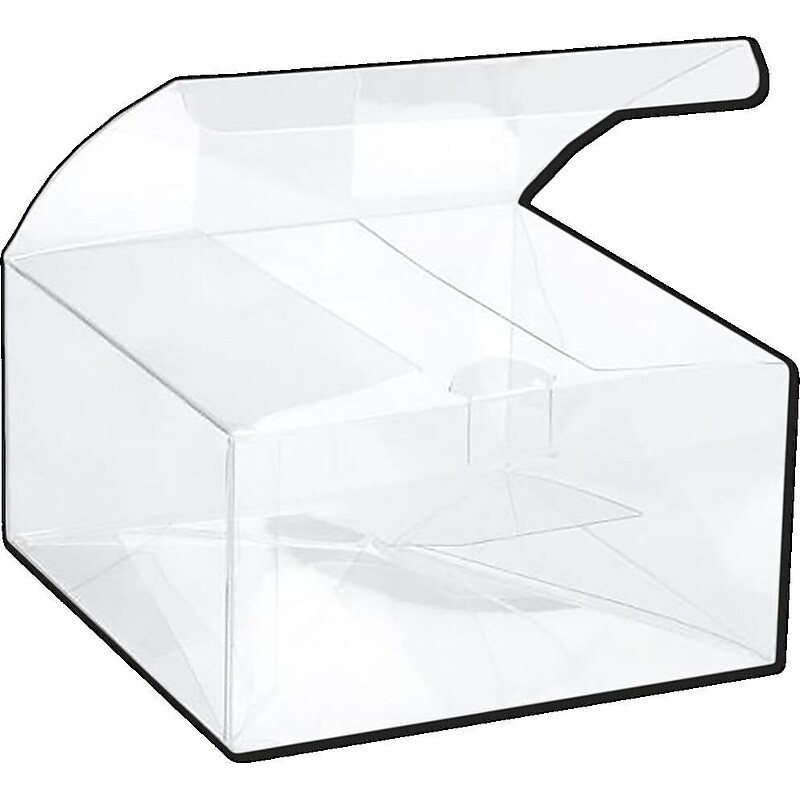 JAM Paper Pop & Lock Top Clear Gift Boxes, 5 5/8" x 5 5/8" x 3", 25/pack (CB-PLB202) image 1