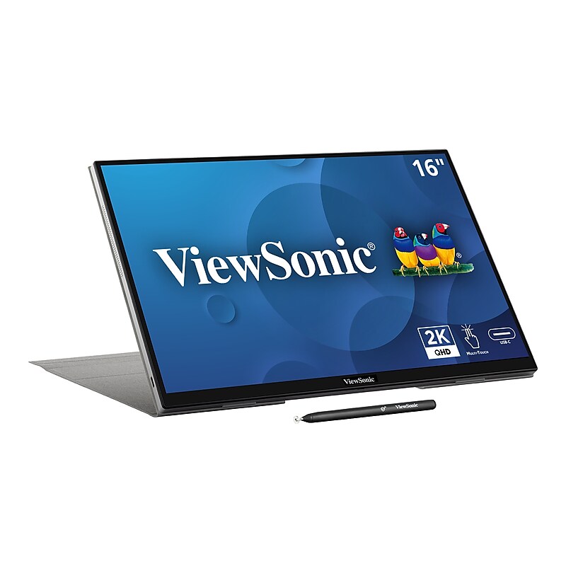 ViewSonic 16" 60Hz LED Monitor, Black (TD1656-2K) image 1