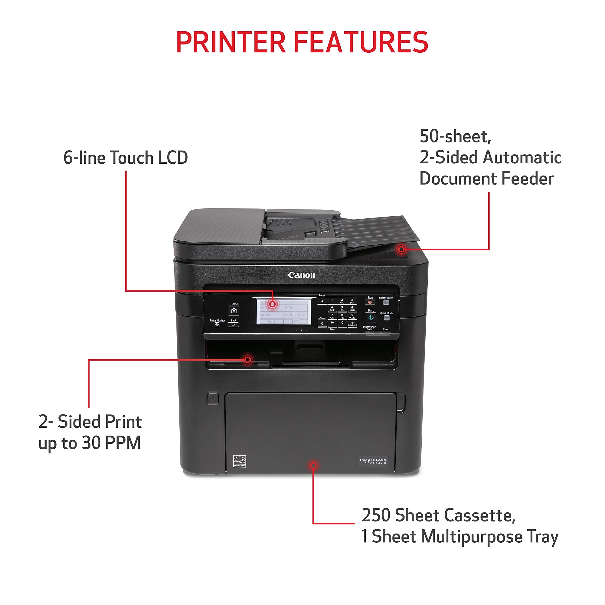 Canon imageCLASS MF269dw II Wireless Black & White All-in-One Laser Printer (5938C005) Sansujyuku sansujyuku.com