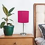 Creekwood Home Oslo 19.5" LED Table Lamp with USB Port, Brushed Steel/Pink Shade (CWT-2012-PN)~#|#~BE7F1809-64B7-47ED-8A06FE455CD2BF5E_sc7