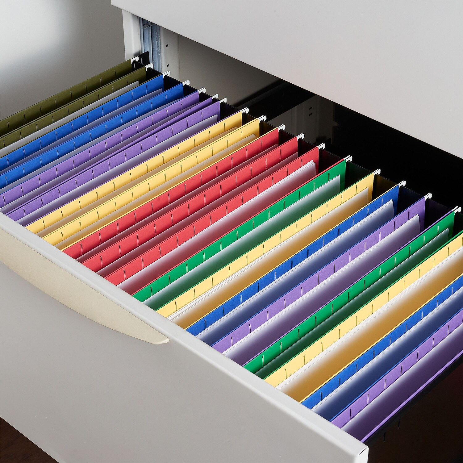 Staples Hanging File Folders Legal Size Standard Green 25 Box