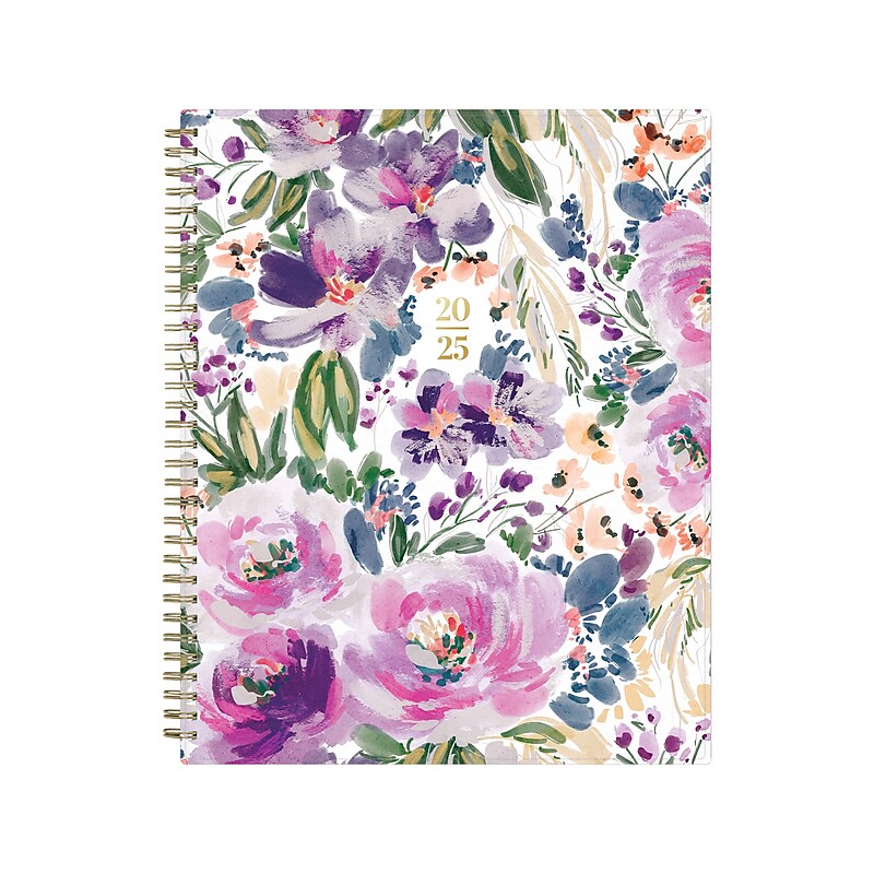 2025 Blue Sky Britt Mills Ella Bloom 8.5" x 11" Weekly & Monthly Planner, Plastic Cover, Multicolor (148037) image 1