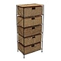 Household Essentials 5-Drawer Handwoven Seagrass Wicker Storage Tower, Natural (HHML-5755)~#|#~BE8842F1-83DE-4007-A0CA9AFB67499D4E_sc7