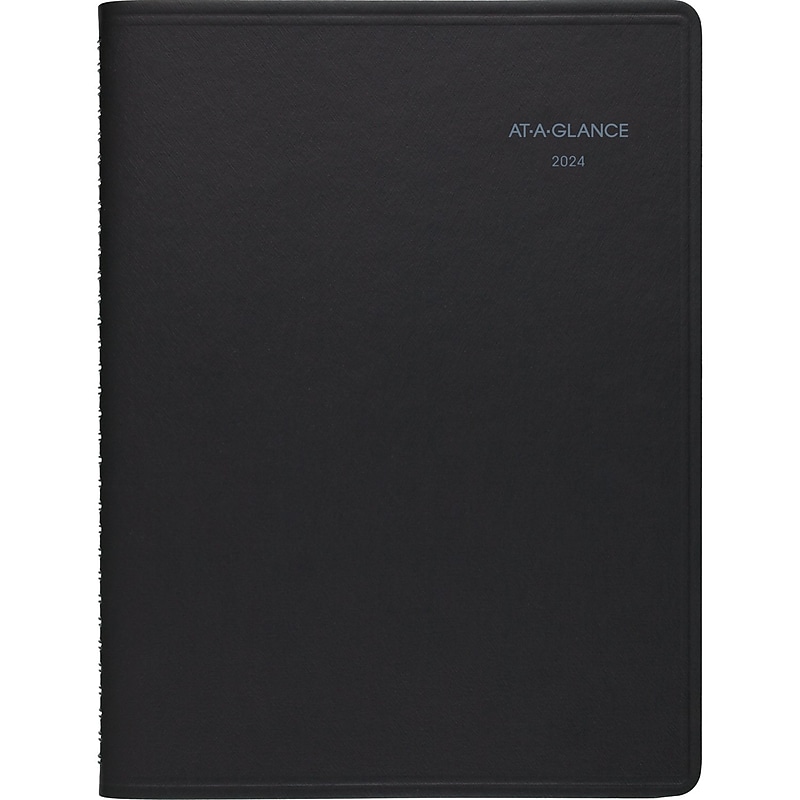 2024 AT-A-GLANCE QuickNotes 8.25" x 11" Weekly & Monthly Appointment Book, Black (76-950-05-24) image 1
