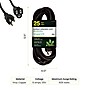 GoGreen Power 25' Indoor/Outdoor Extension Cord, 16 AWG, Black (GG-13725BK)~#|#~BE8DF51B-0339-4D30-83759957FFFFB926_sc7