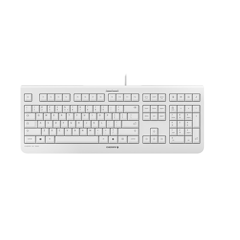 Cherry KC 1000 Wired Keyboard, Light Gray (JK-0800-0) image 1