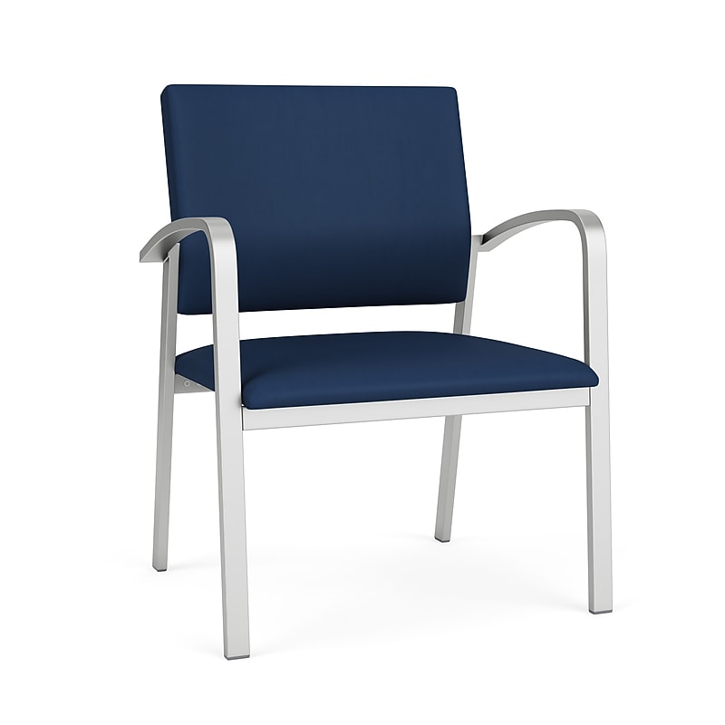 Lesro Newport Oversize Vinyl Guest Chair, Patriot Plus Imperial Blue/Silver (NP1201.SSV-01PPIB) image 1