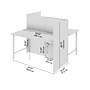 Bush Business Furniture Hustle 60"W 2 Person Back to Back Cubicle Panel Workstation, White/Natural Elm (HUS032WHNE)~#|#~BE9ACF8B-ACF8-4A92-9A44E9AE41B9ADBF_sc7