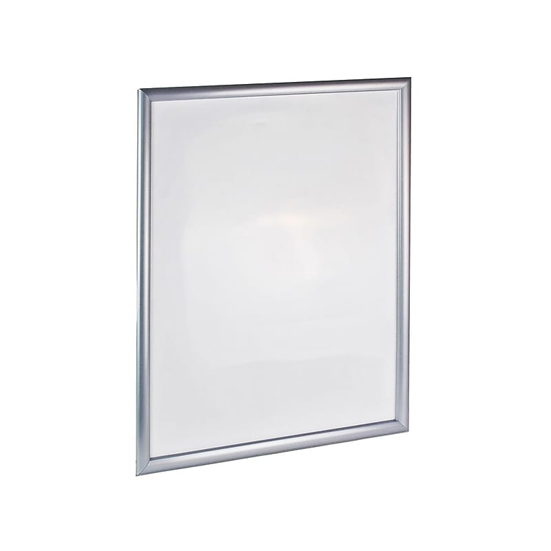 Azar Sign Holder, 20" x 30", Wall Mounted, Silver, Plastic (300346-SLV) image 1