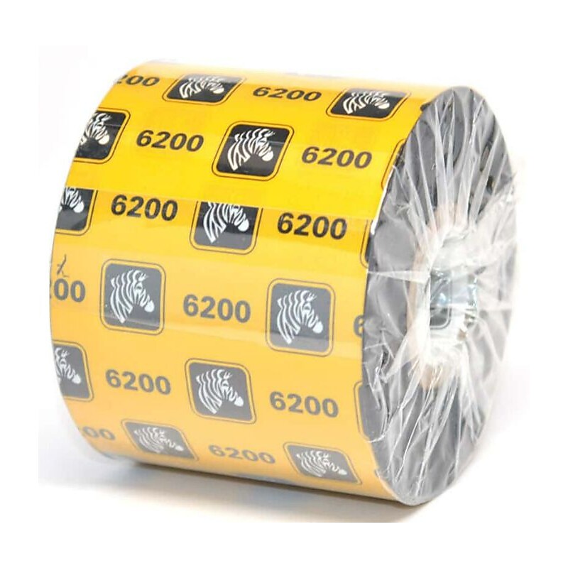 Zebra 6200 Series Print Ribbons, Black, 6/Carton (06200BK06045) image 1