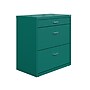 Space Solutions 3-Drawer Lateral File Cabinet, Letter/Legal Size, Lockable, 31.88"H x 30"W x 17.63"D, Teal (25074)~#|#~BEA9B3F8-06A5-4947-B067313F45A7C01E_sc7