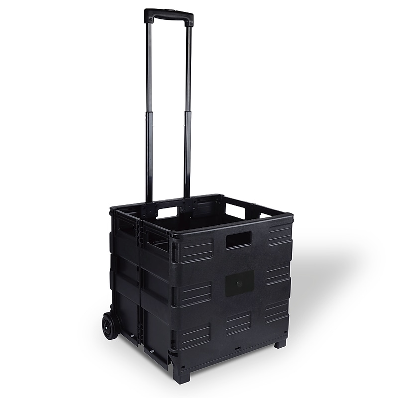 Staples Plastic/Poly Mobile Utility Cart with Dual Wheel, Black (ST60714-CC) image 1