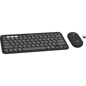 Logitech Pebble 2 Combo Wireless Keyboard and Optical Mouse Combo, Tonal Graphite (920-012061)