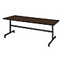 Regency Kobe Flip Top 72"W x 30"D Rectangular Training Room Table, Laminate, With Wheels, Neo Walnut (MKFT7230NW)~#|#~BEAEE874-75A4-44A6-96EFE6D03C0C59E4_sc7