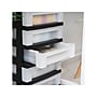 Iris 5-Drawer Storage Cart, Black/Translucent White (585006)~#|#~BEB20848-3D16-4390-A4F5D671B0D6C509_sc7