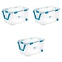 Sterilite 120 Quart Wheeled Gasket Box with Lid, Plastic, Clear/Blue Aquarium, 3/Carton (19434303CT)~#|#~BEB38C72-E6BB-4945-8F3E3E5E71EEF60F_sc7