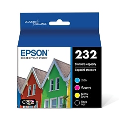 Epson 232 Cyan/Magenta/Yellow/Black Standard Yield Ink Cartridges