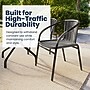 Flash Furniture Lila 28'' Round Table with 4 Rattan Stack Chairs, Gray (TLH087RD037GY4)~#|#~BEB9DD6B-3528-4D60-B7FB525211DBF75F_sc7